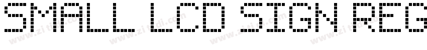 Small LCD Sign Regul字体转换